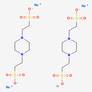 Chemical structure of PIPES sesquisodium Salt
