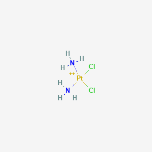 Chemical structure of Ammonia; platinum(2+)