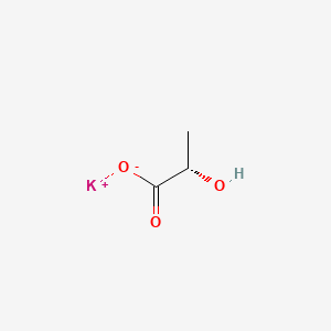 Chemical structure of Potassium lactate, L-