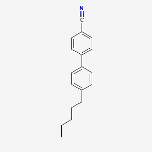 Chemical structure of 4-Cyano-4'-pentylbiphenyl