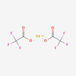 Chemical structure of Palladium(II) trifluoroacetate