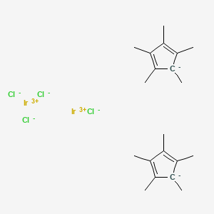 Chemical structure of Pentamethylcyclopentadienyliridium(III) chloride,dimer