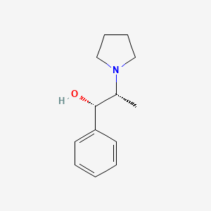 Chemical structure of (1S,2R)-1-Phenyl-2-(1-pyrrolidinyl)-1-propanol