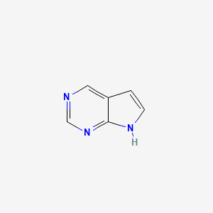 Chemical structure of 1h-pyrrolo(2,3-d)pyrimidine