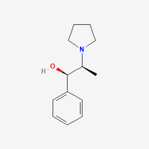 Chemical structure of (1R,2S)-1-Phenyl-2-(1-pyrrolidinyl)propan-1-ol