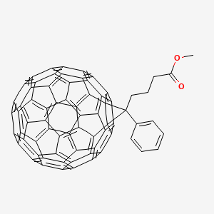 Chemical structure of [6,6]-Phenyl C61 butyric acid methyl ester
