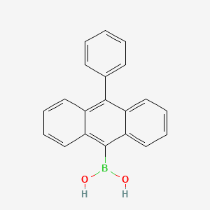 Chemical structure of (10-Phenylanthracen-9-yl)boronic acid