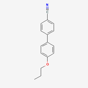 Chemical structure of 4-Propoxy-4'-cyanobiphenyl