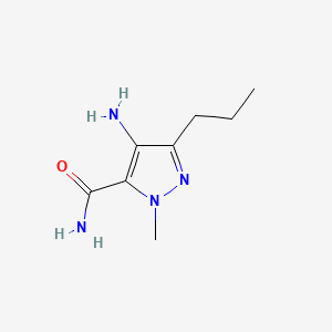 Chemical structure of 4-Amino-1-methyl-3-n-propyl-5-pyrazolecarboxamide
