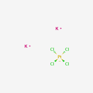 Chemical structure of Potassium tetrachloroplatinate