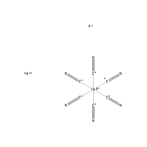 Chemical structure of Prussian blue soluble