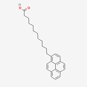 Chemical structure of 1-Pyrenedodecanoic acid