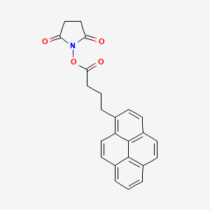Chemical structure of 1-Succinimidyl-3'-pyrenebutyrate