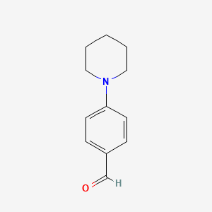 Chemical structure of 4-(1-Piperidinyl)benzaldehyde