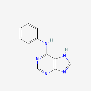 Chemical structure of Phenyl(9H-purin-6-yl)amine