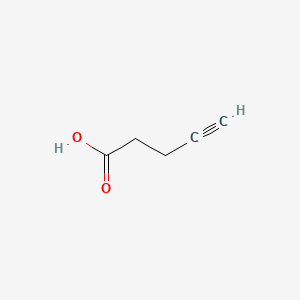 Chemical structure of 4-Pentynoic Acid