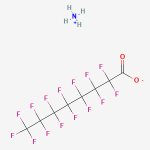 Chemical structure of pentadecafluorooctanoic acid ammonium salt