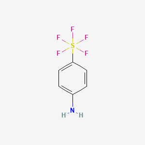 Chemical structure of 4-(Pentafluorothio)aniline