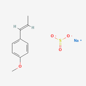 Chemical structure of Polyanetholesulfonic acid sodium salt