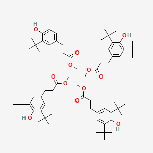 Chemical structure of Pentaerythritol tetrakis (3,5-di-tert-butyl-4-hydroxyhydrocinnamate)