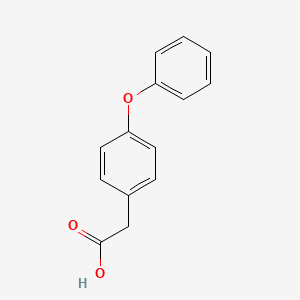 Chemical structure of 4-Phenoxyphenylacetic acid