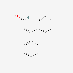 Chemical structure of β-Phenylcinnamaldehyde