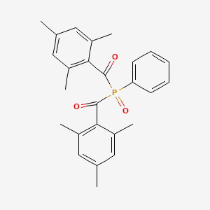 Chemical structure of Phenylbis(2,4,6-trimethylbenzoyl)phosphine oxide