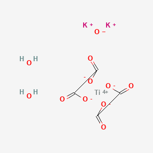 Chemical structure of Potassium titanium oxide oxalate dihydrate