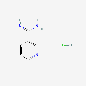 Chemical structure of Pyridine-3-carboximidamide Monohydrochloride