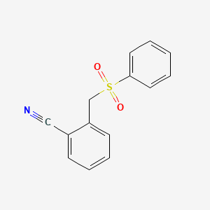 Chemical structure of 2-(Phenylsulfonylmethyl)benzonitrile