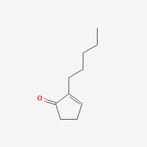 Chemical structure of 2-Pentyl-2-cyclopenten-1-one
