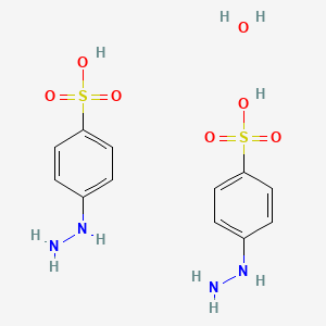 Chemical structure of p-Hydrazinobenzenesulfonic Acid Hemihydrate
