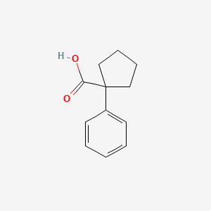 Chemical structure of 1-Phenyl-1-cyclopentanecarboxylic Acid
