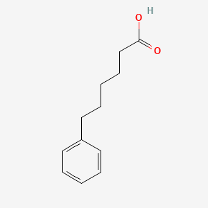 Chemical structure of 6-Phenylhexanoic Acid