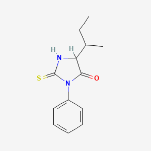 Chemical structure of Phenylthiohydantoin-isoleucine (contains PTH-alloisoleucine)