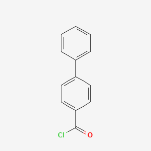 Chemical structure of 4-Phenylbenzoyl Chloride