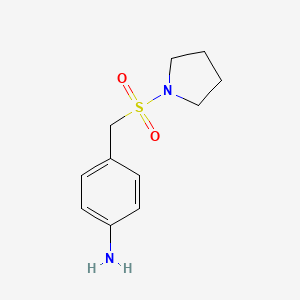 Chemical structure of 4-[(1-Pyrrolidinylsulfonyl)methyl]aniline
