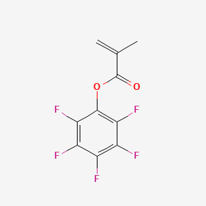 Chemical structure of Pentafluorophenyl Methacrylate (stabilized with MEHQ)