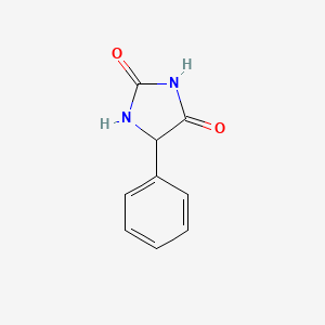 Chemical structure of 5-Phenylhydantoin