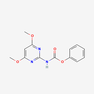 Chemical structure of Phenyl (4,6-Dimethoxy-2-pyrimidinyl)carbamate