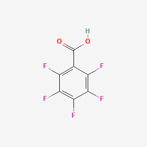 Chemical structure of Pentafluorobenzoic Acid