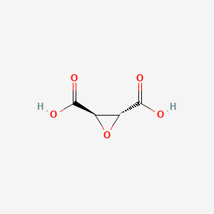 Chemical structure of (±)-trans-Epoxysuccinic Acid