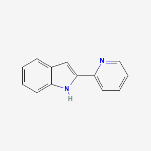 Chemical structure of 2-(2-Pyridyl)indole