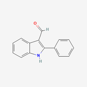 Chemical structure of 2-Phenylindole-3-carboxaldehyde