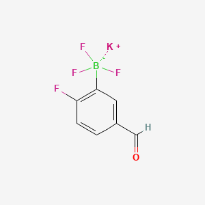 Chemical structure of Potassium 2-fluoro-5-formylphenyltrifluoroborate