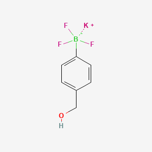 Chemical structure of Potassium 4-(hydroxymethyl)phenyltrifluoroborate