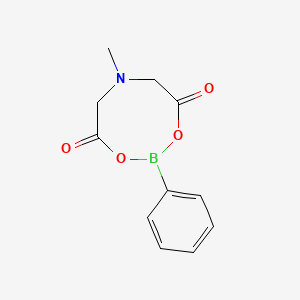 Chemical structure of Phenylboronic acid MIDA ester
