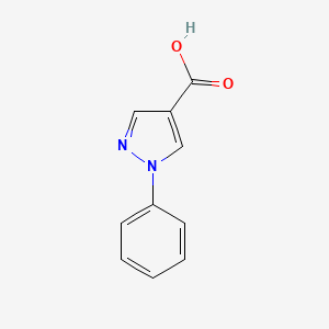 Chemical structure of 1-Phenyl-1H-pyrazole-4-carboxylic acid