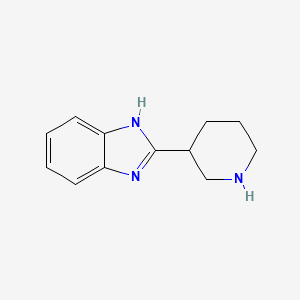 Chemical structure of 2-Piperidin-3-yl-1H-benzimidazole