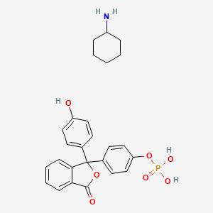 Chemical structure of Phenolphthalein monophosphate bis(cyclohexylammonium) salt